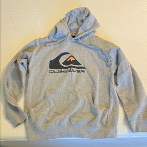 Quiksilver Light Gray Hoodie with Logo